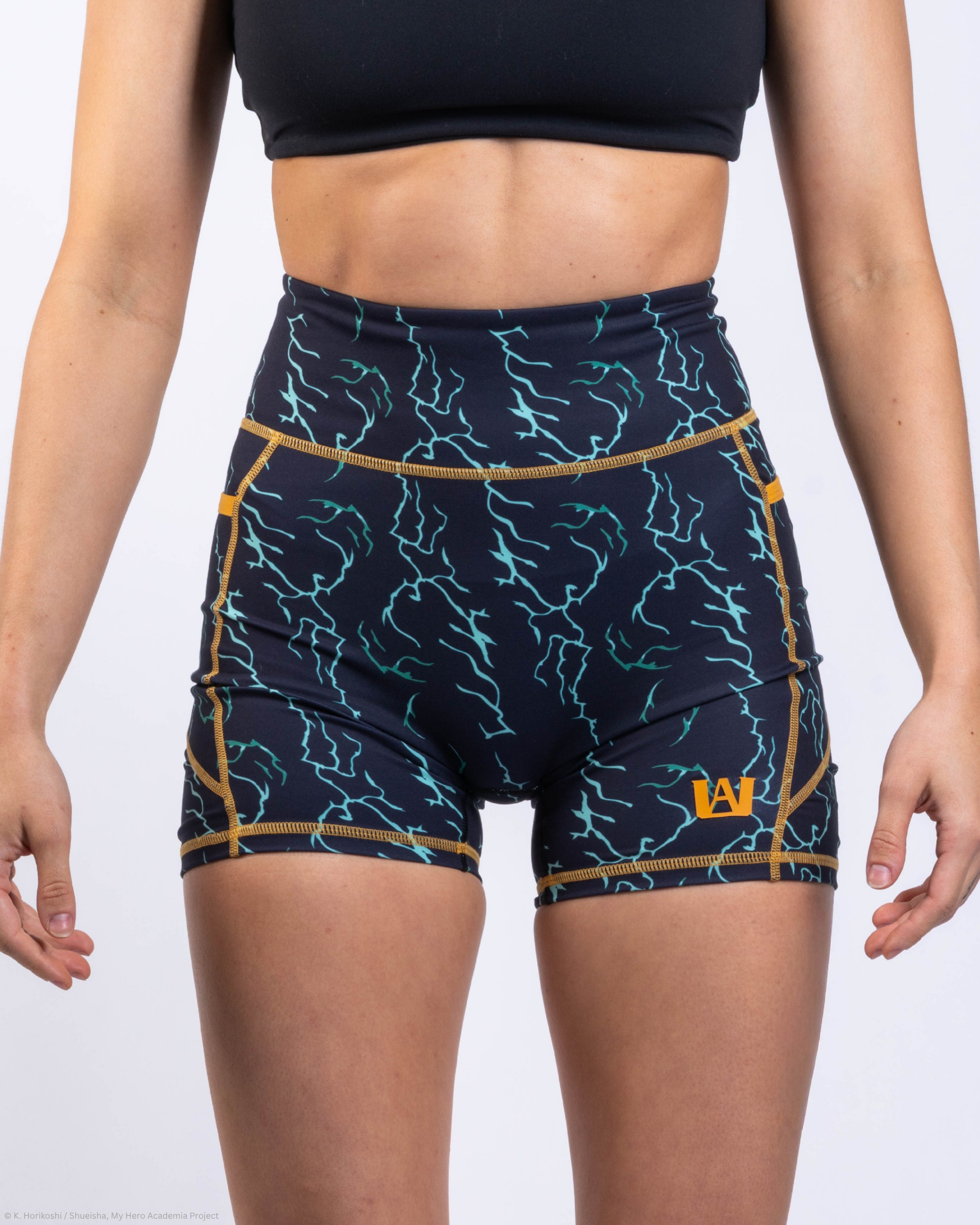 ♡theredthread S symbol biker shorts S♡ DEKU Women's HERO Biker Shorts - Black