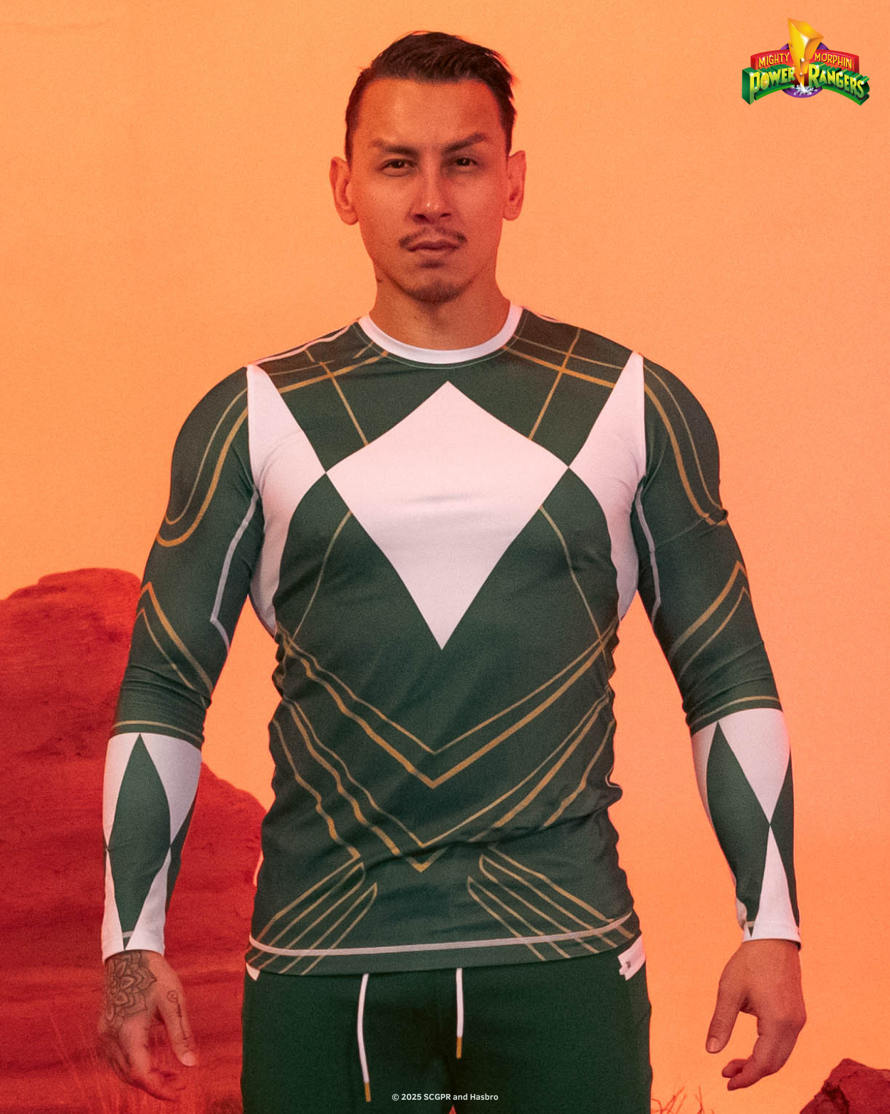 HASBRO Green Ranger Compression Long Sleeve