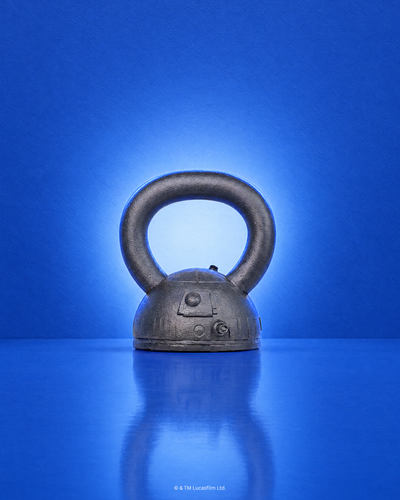 R2-D2 Matte Black Kettlebell 30lbs