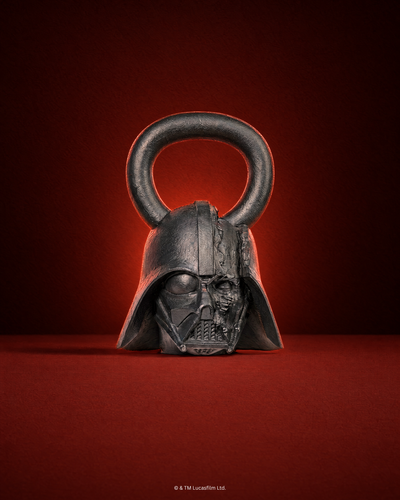 DARTH VADER Matte Black Kettlebell 60lbs