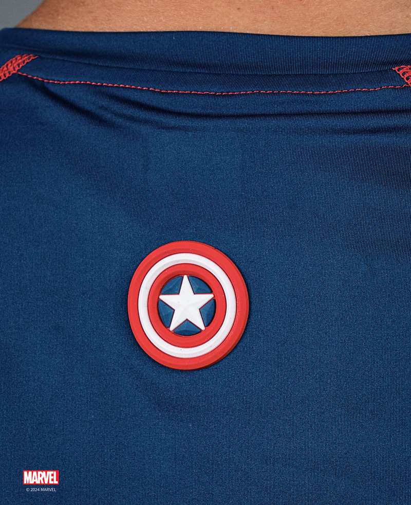 CAPTAIN AMERICA Performance Long Sleeve 2XL CAPTAIN AMERICA Performance Long Sleeve 2XL