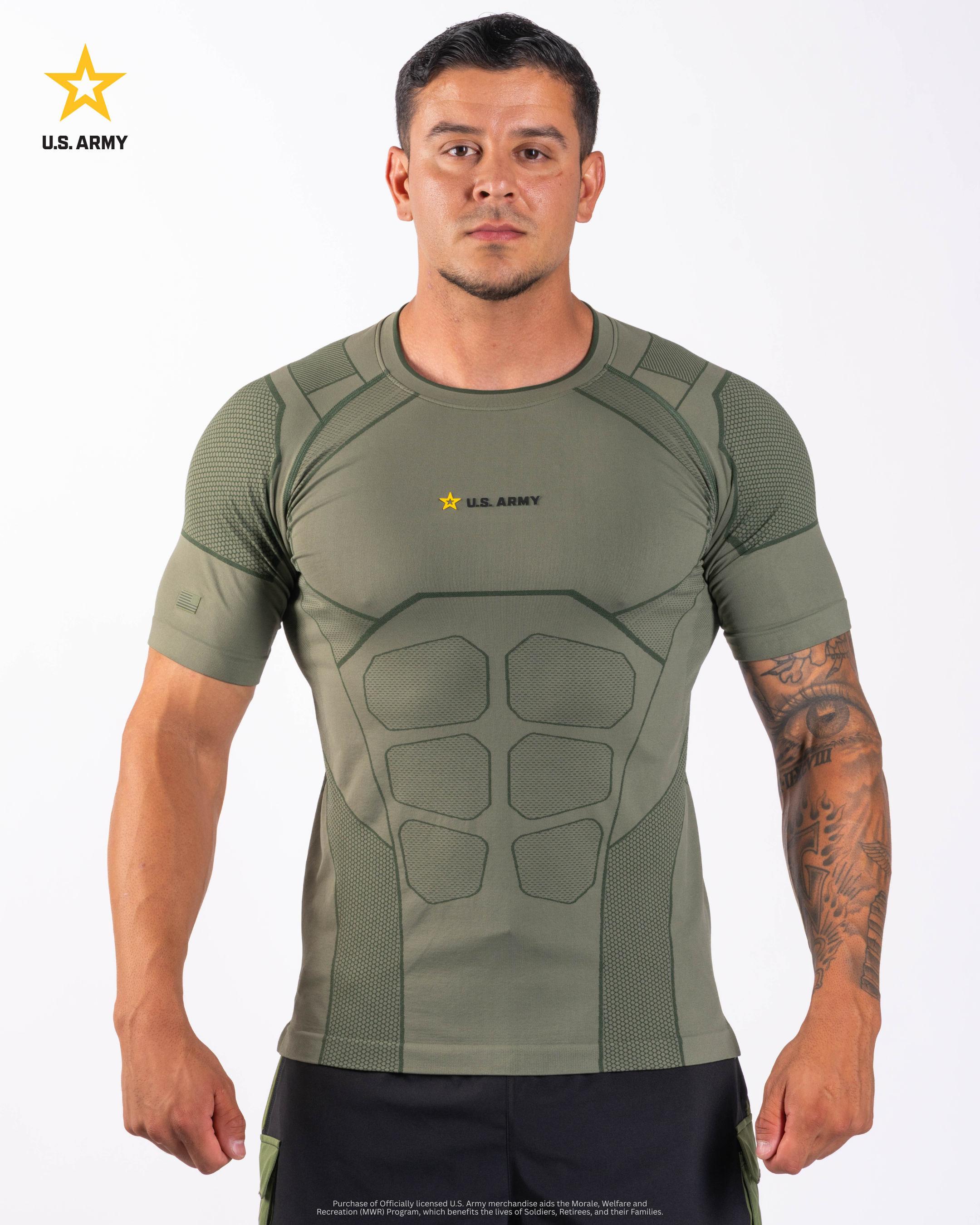 U.S. Army SX-005: PT COMPRESSION TEE - Army Green